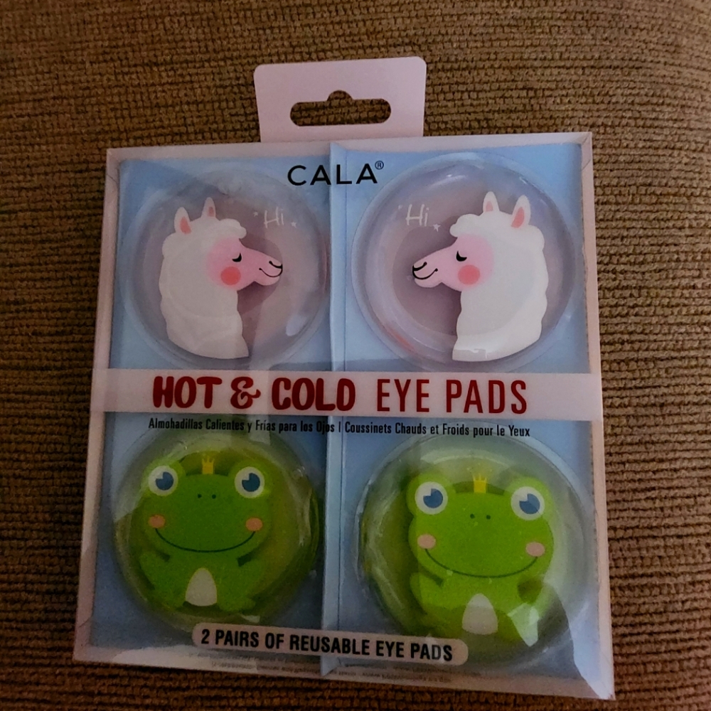 Kids Hot & Cold Eye Pads - Pink and Green